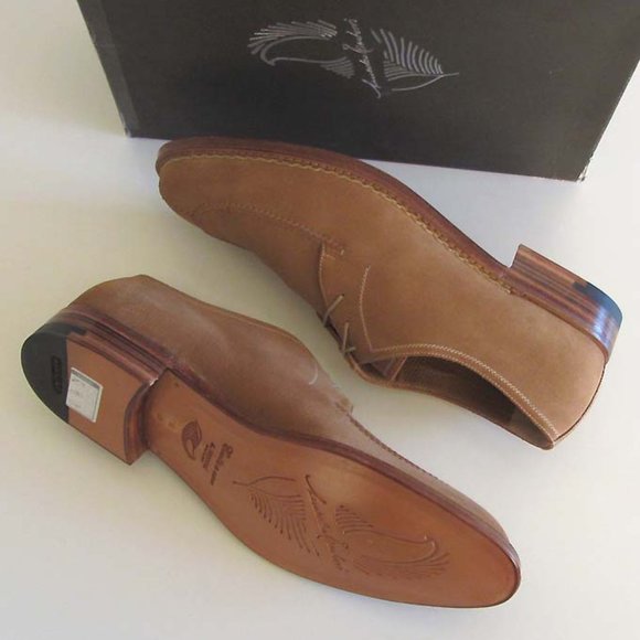 AMEDEO TESTONI Norwegian stitch suede shoes 11G / 12 US - Picture 5 of 10